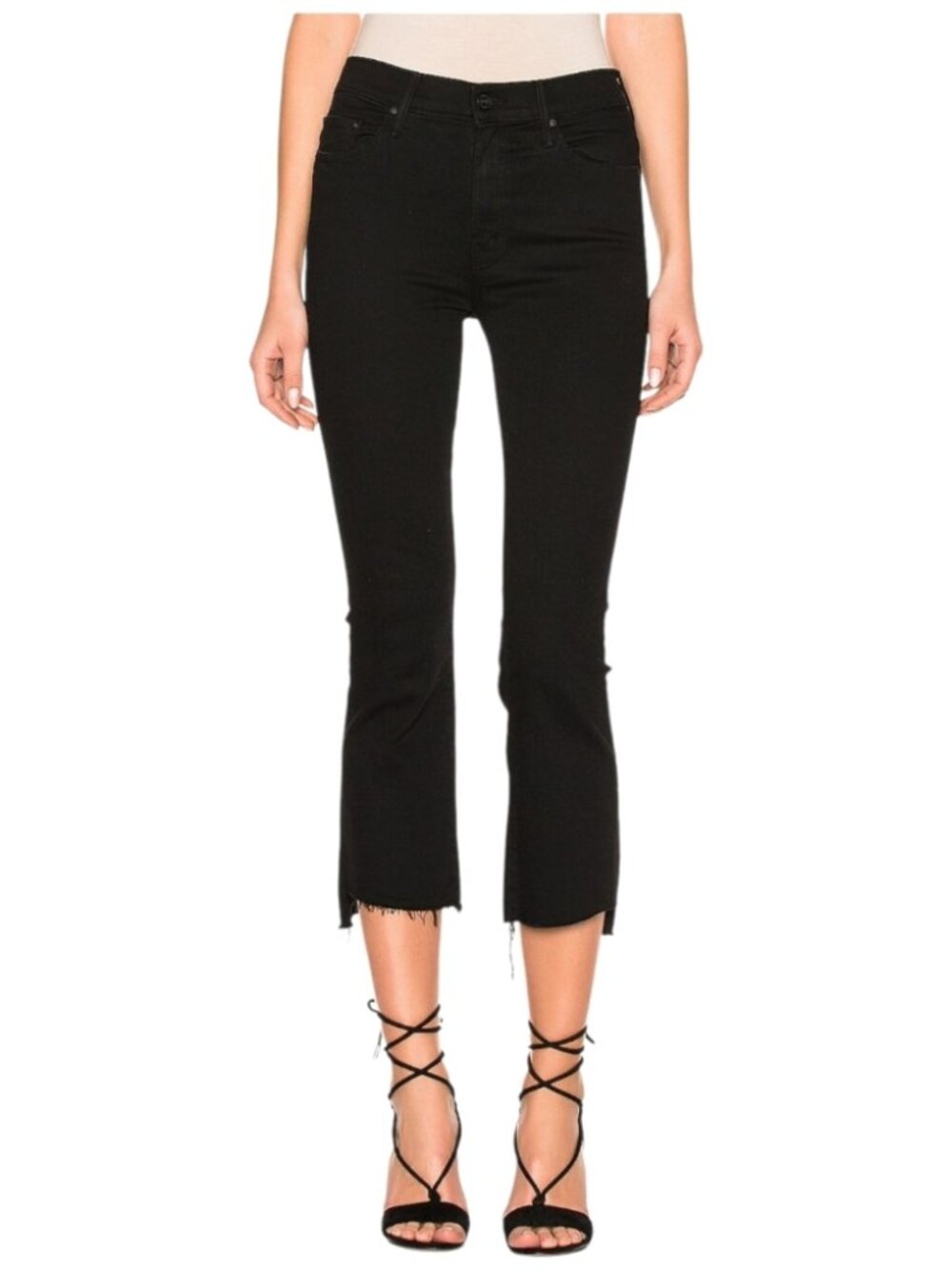 Mother Jeans The Insider Crop in Not Guilty Black Size 26